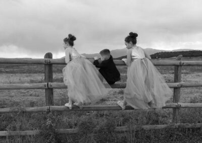 Flower girl and ring barer at Hatchet Ranch in Pueblo photo taken by Wedding Videographer