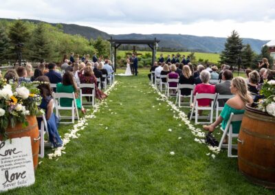 Crooked Willow Farms Wedding Ceremony filmed by videographer Jeremiah Storybook Weddings