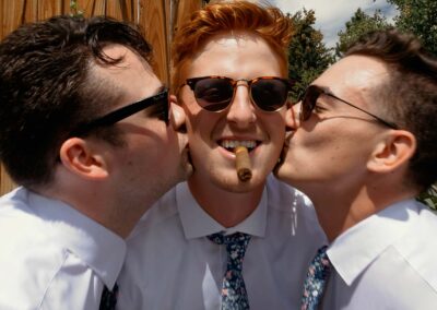 Colorado springs affordable videographer photographer combo package groom with friends