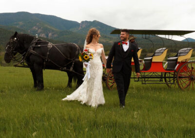 Colorado wedding ranch with horses photography
